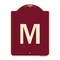 Signmission Designer Series Sign W/ Letter M, Burgundy Heavy-Gauge Aluminum Sign, 24" x 18", BU-1824-22940 A-DES-BU-1824-22940 - alternate 1